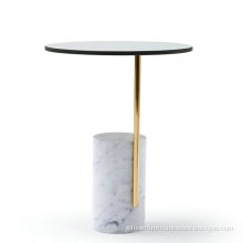 Marble Cylinder Side Table